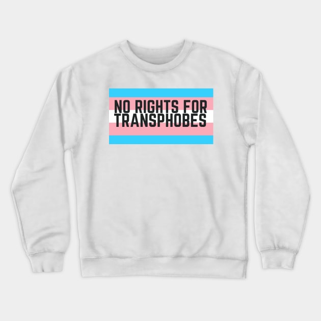 NO RIGHTS FOR TRANSPHOBES Crewneck Sweatshirt by goblinbabe